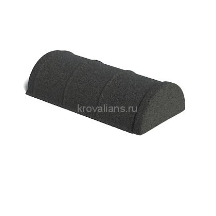 Конек конечный полукруглый AeroDek (Аэродек) (Черный Бриллиант) /1 шт/