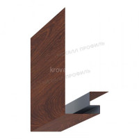 МеталлПрофиль Планка откоса сложная 3D 245х75х3000 (ECOSTEEL_MA-01-МореныйДуб-0.5)