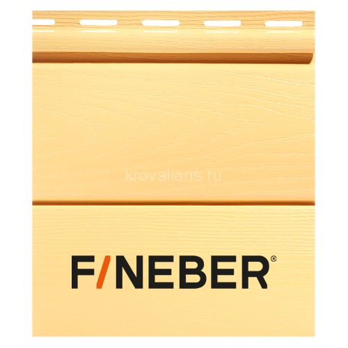 FineBer Сайдинг BlockHouse Classic Color янтарь 3,66м (12шт/уп)