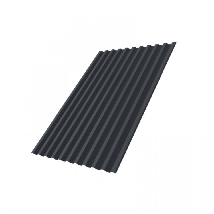 Профнастил Верховье С21R Grand Line 0,5 PurPro Мatt 180 RAL 7024 мокрый асфальт