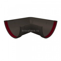 GL Standart 120/87 Угол желоба 90 град. универсальный ПВХ Grand Line графит (RAL 7024) (24 шт./уп.)