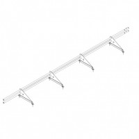 Снегозадержатель ROOFsystems ECONOM d25(круг), 3м, м/ч 4 опоры (треугольн.) RAL 8019