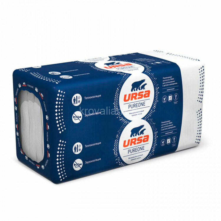 Утеплитель URSA  PureOne 34 PN 1250*600*50 (0,45м3)