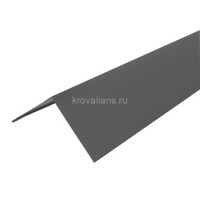 Планка ветровая простая г/ч Grand Line (Гранд Лайн) 100*20*100 мм Velur 20 (RAL7024) /1 шт/