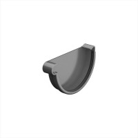 Galeco PVC 152 130/100 Заглушка левая Графит RAL 7021 (50шт/уп)