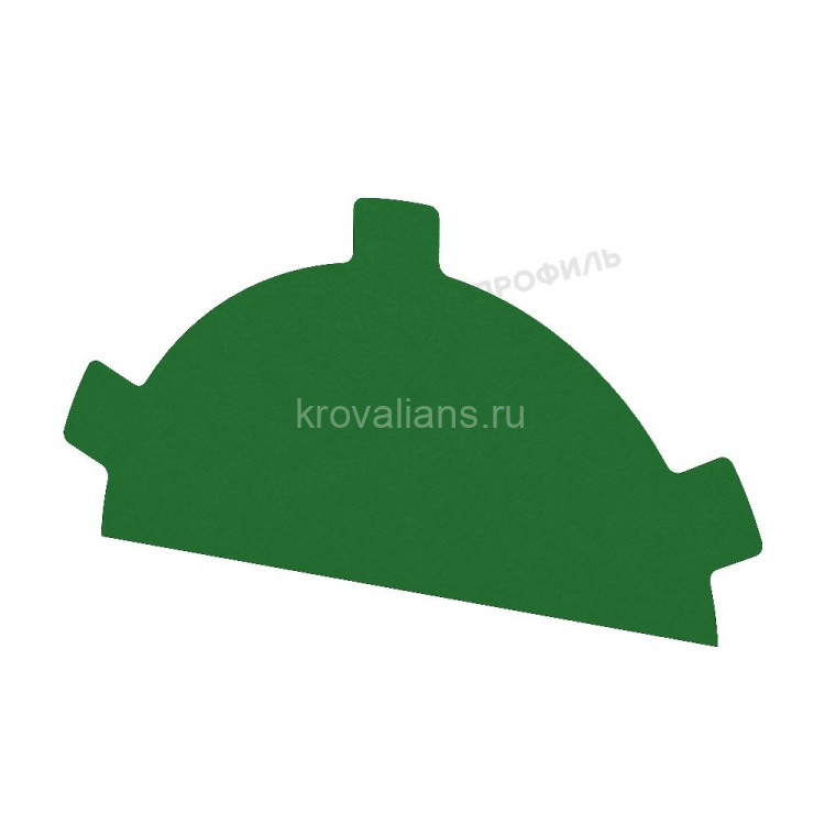 МеталлПрофиль Заглушка конька круглого простая NormanMP (Полиэстер-01-6002-0.5) /1 шт/