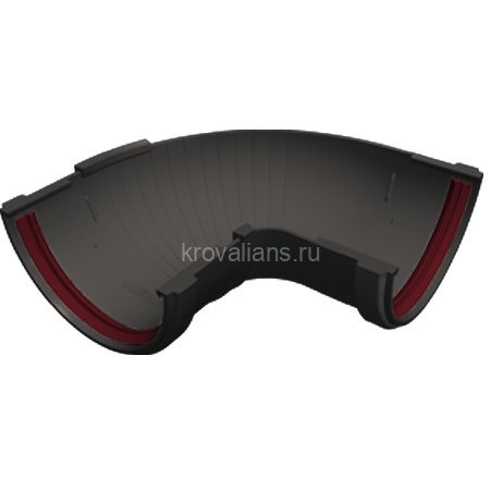 GL Standart 120/87 Угол желоба составной 90-150 град. ПВХ Grand Line графит (RAL 7024) (18 шт./уп.)