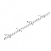 Снегозадержатель ROOFsystems PRESTIGE ZN 45*25 (овал), 3м универ.(треугольн.) RAL 6005