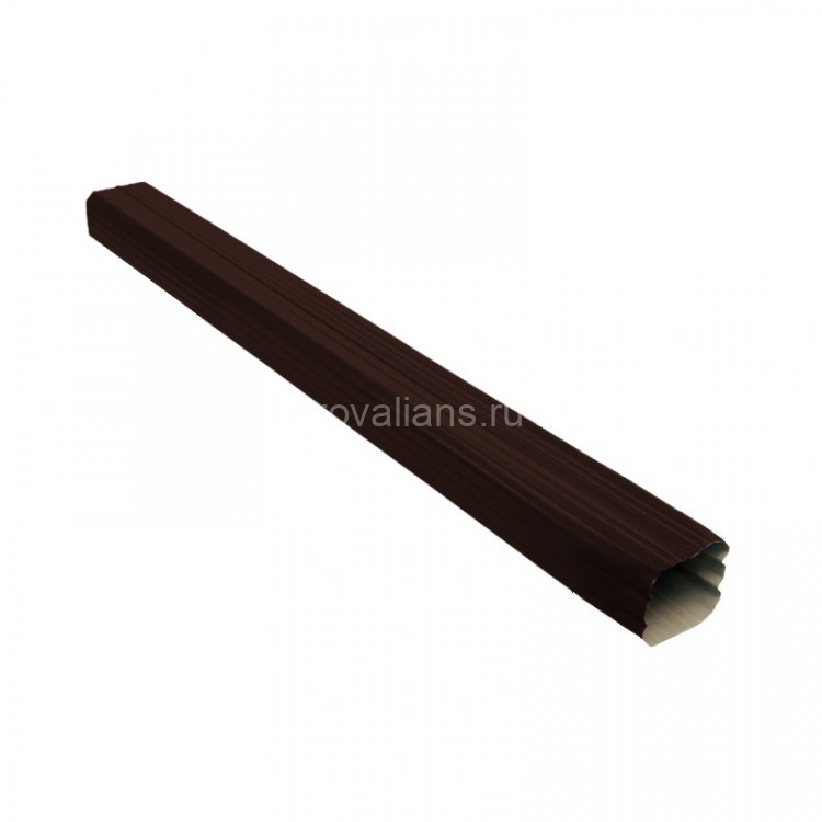 Vortex 127/102 Труба прямоугольная 3м PE RAL 8017 шоколад