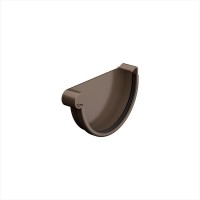 Galeco PVC 152 130/100 Заглушка левая Темно-коричневый RAL 8019 (50шт/уп)