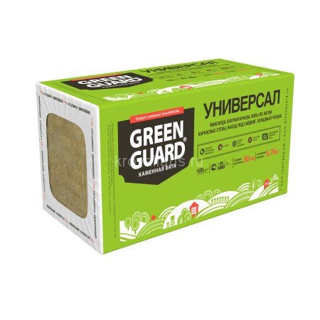 ТехноНИКОЛЬ GREENGUARD УНИВЕРСАЛ 1200х600х100 мм 0,288 м3 Плиты минераловатные