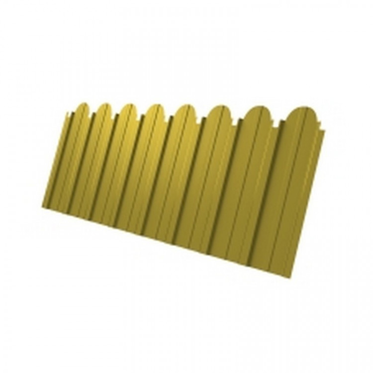 Профнастил С10A фигурный 0,45 PE с пленкой RAL 1018 Профнастил С10A фигурный 0,45 PE с пленкой RAL 1018