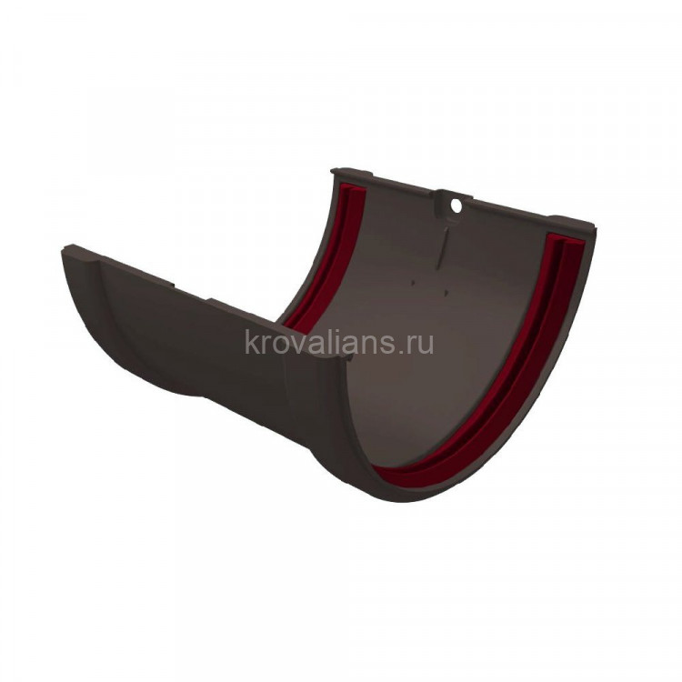 GL Дизайн 135/87 Соединитель желобов 135 ПВХ Grand Line графит (RAL 7024)