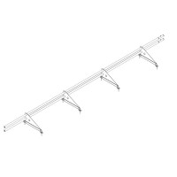 Снегозадержатель ROOFsystems ECONOM d25(круг), 3м, м/ч 4 опоры (треугольн.) RAL 6005