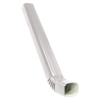 Vortex 127/102 Труба прямоугольная с коленом 3м PE RAL 9003