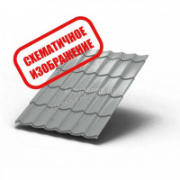 Металлочерепица МеталлПрофиль Монтеррей (Полиэстер -01-5017-0.4) /1 кв.м./