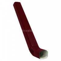 Vortex 127/102 Труба прямоугольная с коленом 3м PE RAL 3005