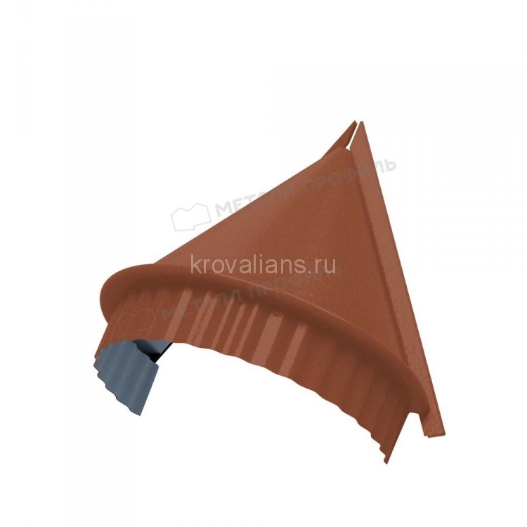 МеталлПрофиль Заглушка конька круглого конусная NormanMP (Полиэстер-01-8004-0.5) /1 шт/