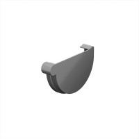 Galeco PVC 152 130/100 Заглушка правая Графит RAL 7021 (50шт/уп)