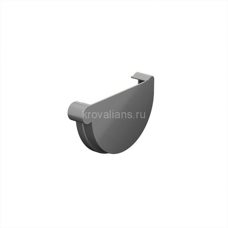 Galeco PVC 152 130/100 Заглушка правая Графит RAL 7021 (50шт/уп)