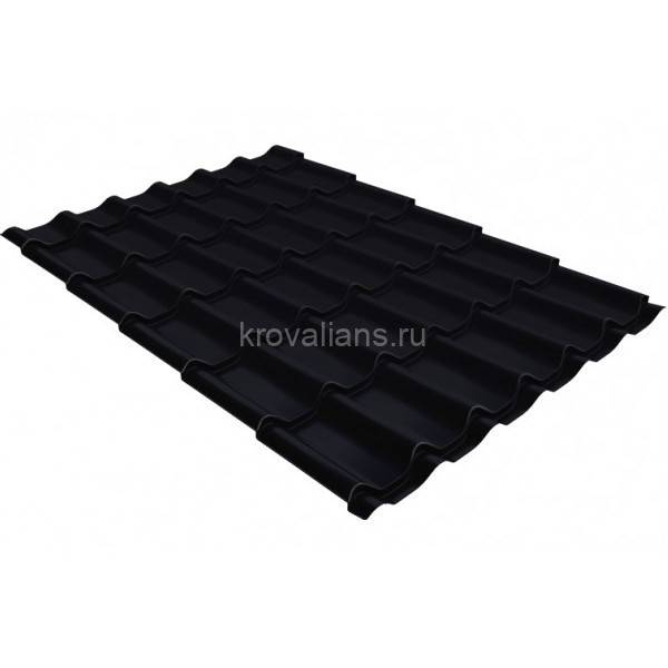 Металлочерепица классик Grand Line (Гранд Лайн) 0,45 PE RAL 9005 /1 кв.м./