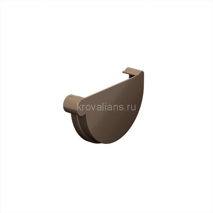 Galeco PVC 152 130/100 Заглушка правая Темно-коричневый RAL 8019 (50шт/уп)