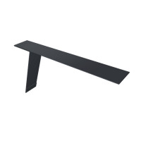 Планка карнизная фальц Grand Line 130х80 0,5 Velur X RAL 7024 мокрый асфальт (3м)