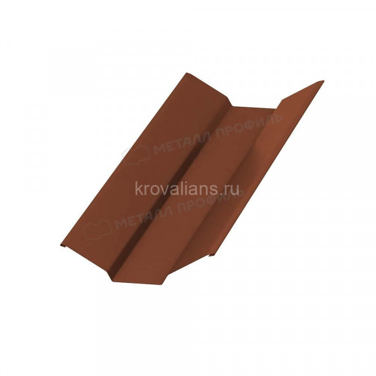 МеталлПрофиль Планка ендовы верхняя 76х76х2000 NormanMP (Полиэстер-01-8004-0.5) /1 шт/