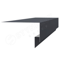 Планка околооконная сложная 3000 Фальц Stynergy (CORUNDUM50-RAL7024-0.5)