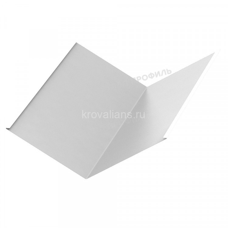 МеталлПрофиль Планка ендовы нижняя 298х298х2000 (Colorcoat Prisma-03-9010-0.5) /1 шт/