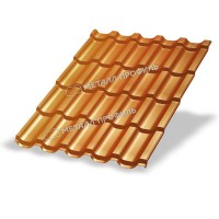 Металлочерепица МеталлПрофиль Трамонтана-S (AGNETA-03-Copper\Copper-0.5) /1 кв.м/