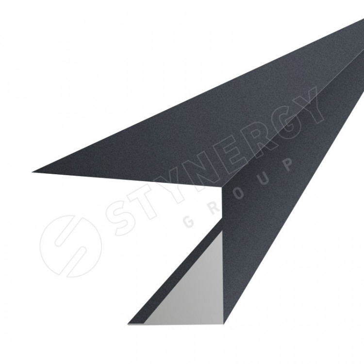 Планка завершающая фасадная 3000 Фальц Stynergy (CORUNDUM50-RAL7024-0.5) Планка завершающая фасадная 3000 Фальц Stynergy (CORUNDUM50-RAL7024-0.5)