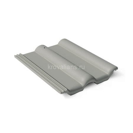 BRAAS Рядовая цементно-песчаная черепица Франкфуртская серый(420х330 мм), 240 шт /паллет