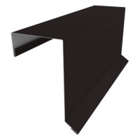 Планка торцевая кровельная фальц 65х97 0,5 Satin Matt TX RAL 9005 черный (2м)