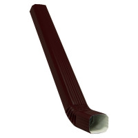 Vortex 127/102 Труба прямоугольная с коленом 1м PE RAL 8017 шоколад