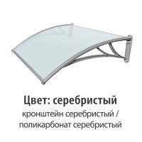 Факро Козырек Stoprain стандартный (КС-ПС)(нагрузка до 18кг) 120х93х28 серебристый