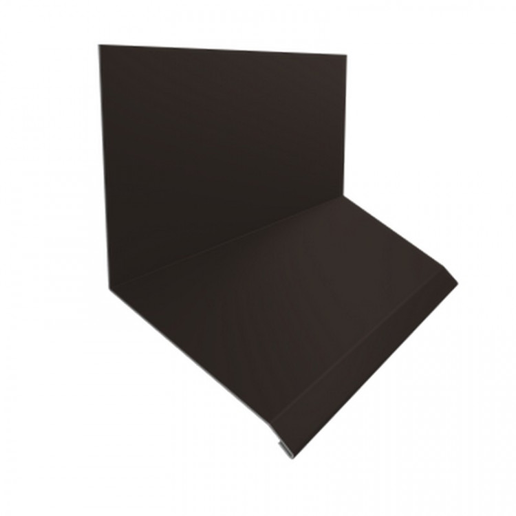 Планка примыкание верхнее к стене фальц Grand Line 150х130х20 0,5 Satin Matt TX RR 32 темно-коричневый (2м) Планка примыкание верхнее к стене фальц Grand Line 150х130х20 0,5 Satin Matt TX RR 32 темно-коричневый (2м)