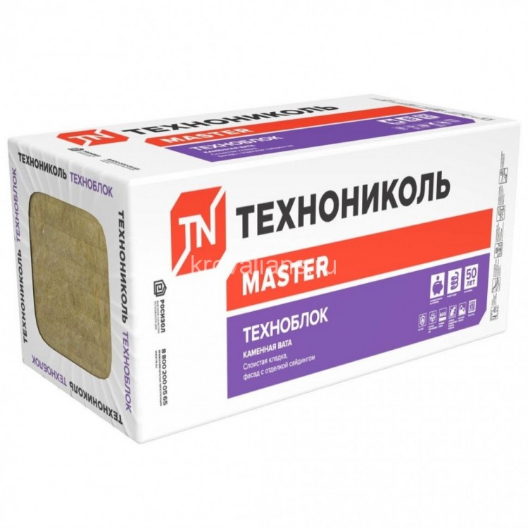 ТехноНИКОЛЬ ТЕХНОБЛОК СТАНДАРТ 1200х600х50 мм (8,64 м2) 0,432 м3 Плиты минераловатные