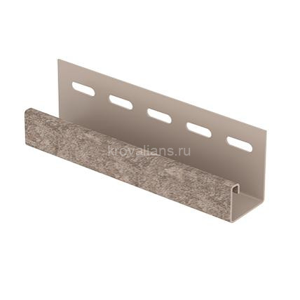Ю-Пласт J-планка STONE-HOUSE Сланец Бурый 3,05 м (уп=20шт)(под заказ)