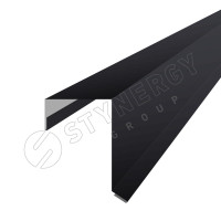 Планка торцевая кровельная 2000 Фальц Stynergy (CORUNDUM50Matt-RAL9005-0.5)