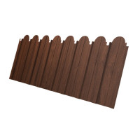 Профнастил С10B фигурный 0,45 Print Twincolor с пленкой Choco Wood