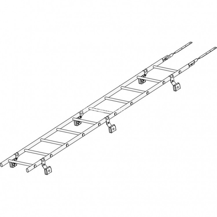 Лестница кровельная ROOFsystems PRESTIGE ZN600 3м Фальц RAL 8004