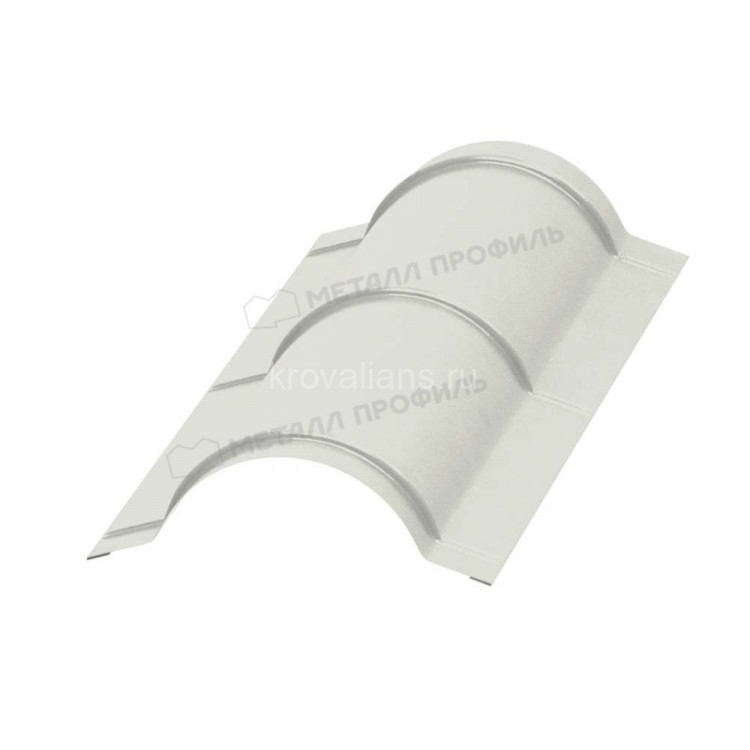 МеталлПрофиль Планка конька круглого R110х2000 (Colorcoat Prisma-03-9010-0.5) /1 шт/