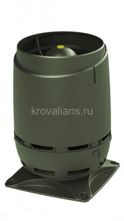 FLOW 125S  вентиляционный  выход + основание 250х250 зеленый