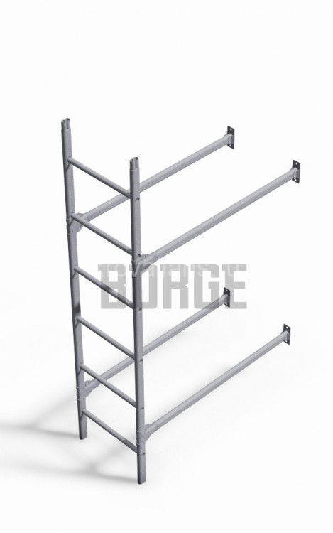 Комплект лестница фасадная Borge (нижняя секция) 1,8м, серый графит (RAL 7024)