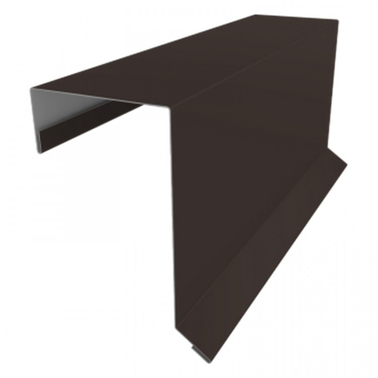 Планка торцевая кровельная фальц 65х97 0,5 Satin Matt TX RR 32 темно-коричневый (2м) Планка торцевая кровельная фальц 65х97 0,5 Satin Matt TX RR 32 темно-коричневый (2м)