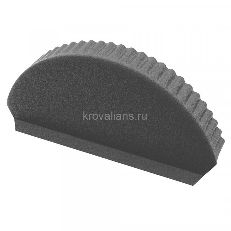 Заглушка к коньку полукруглому R90мм торцевая PE Rooftop Matt 0,5 мм Zn180 RAL7024