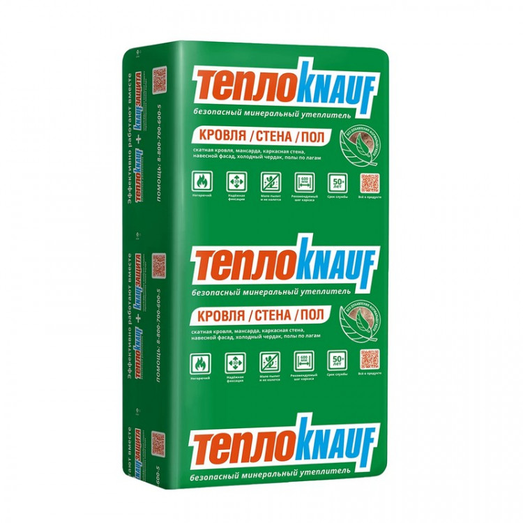 ТеплоKNAUF Коттедж 100х610х1230/ 8 шт / 0,6 куб.м