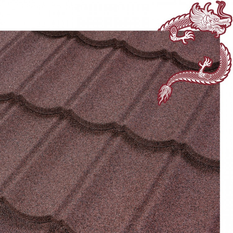 Композитная черепица LUXARD КИТАЙСКАЯ СЕРИЯ Классик панель, 415х1350 (полезная площадь 0,47 м2), цвет МОККО