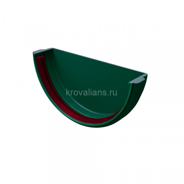 GL Дизайн 135/87 Заглушка желоба 135 универсальная ПВХ Grand Line зелёный (RAL 6005)